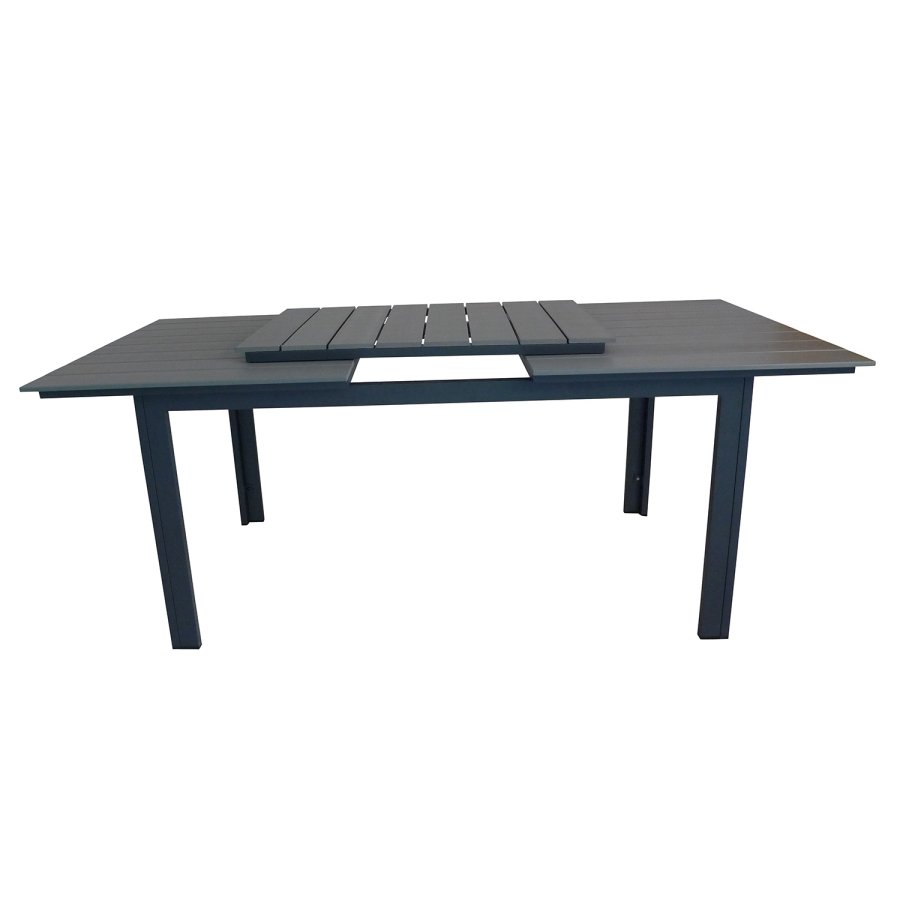 VENTURE DESIGN havest, m. Levels bord, m. udtrk og 4 Padova stole, m. recliner - gr aintwood/alu