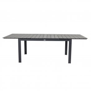 VENTURE DESIGN rektangulr Levels havebord m. udtrk - gr, sort aluminium