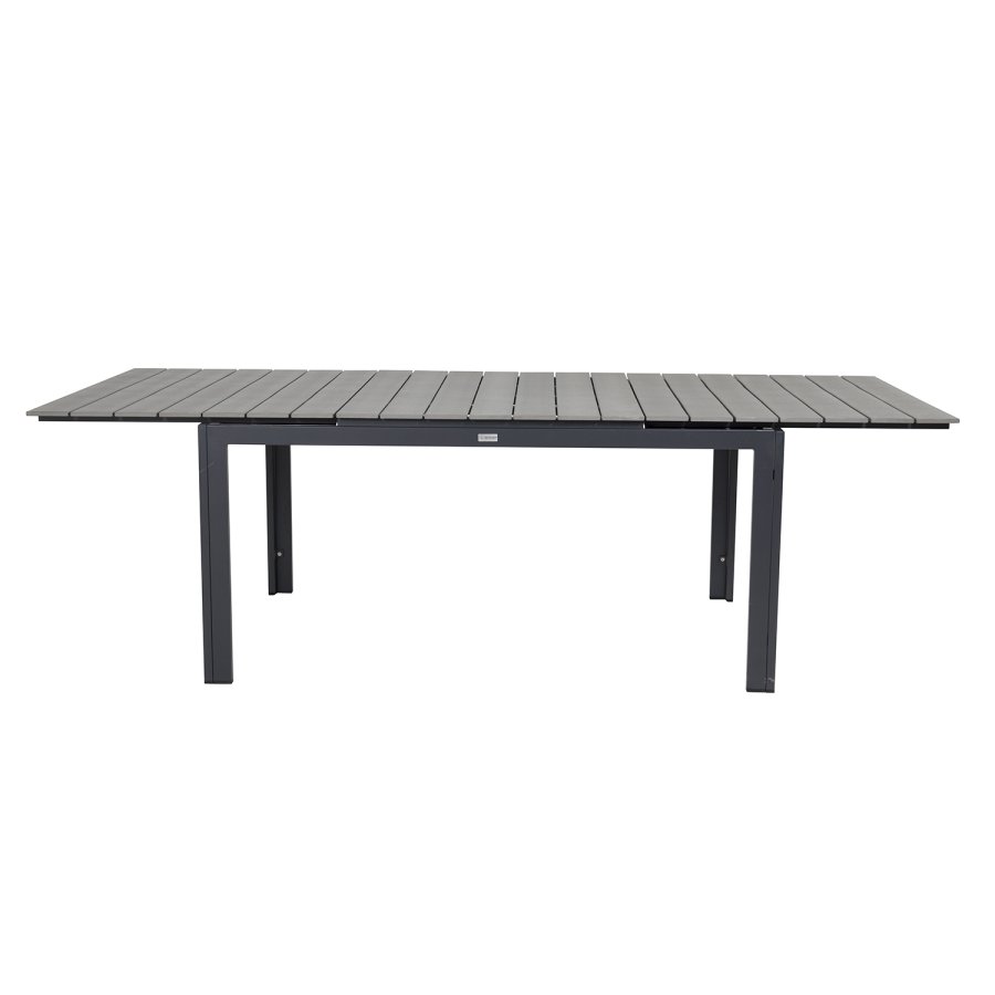 VENTURE DESIGN rektangulr Levels havebord m. udtrk - gr, sort aluminium