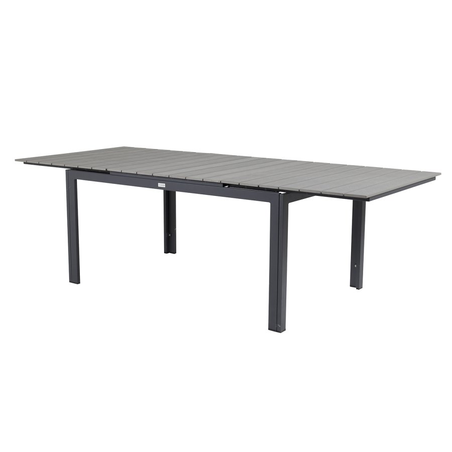 VENTURE DESIGN rektangulr Levels havebord m. udtrk - gr, sort aluminium