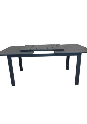 VENTURE DESIGN rektangulr Levels havebord m. udtrk - gr, sort aluminium (229/310x100)  