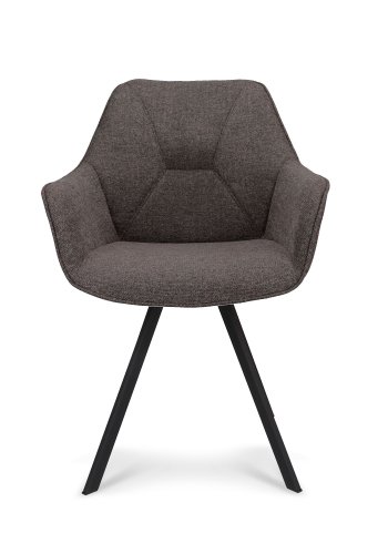 Esther spisebordsstol, m. armln - antracitgr stof og sort metal
