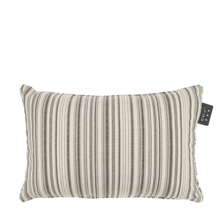 COSI FIRES Cosipillow Striped varmepude, genopladeligt batteri, rektangulr - hvid/sort stof (40x60)