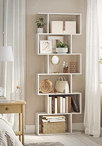 VASAGLE kubedisplay bogreol og rumdeler - hvid spnplade