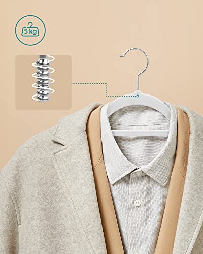 SONGMICS tjbjle, skridsikker, 360° drejekroge - hvid fljl (st med 50)