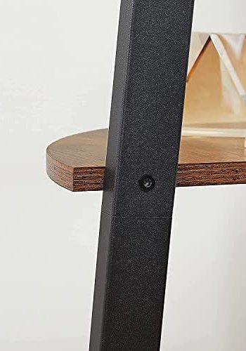 VASAGLE hjrnereol, m. 4 hylder - rustik brun spnplade og sort stl