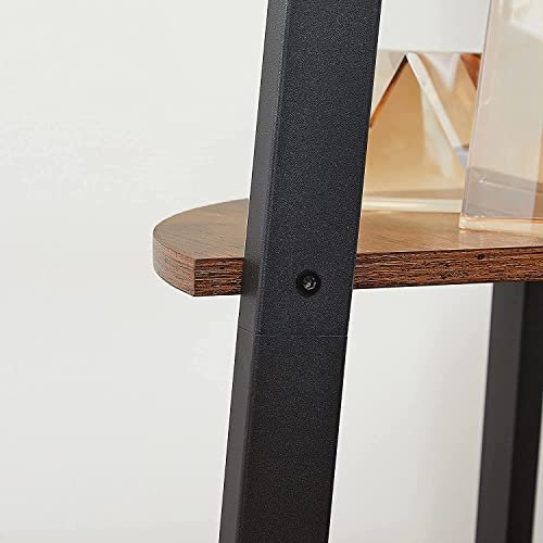 VASAGLE hjrnereol, m. 4 hylder - rustik brun spnplade og sort stl