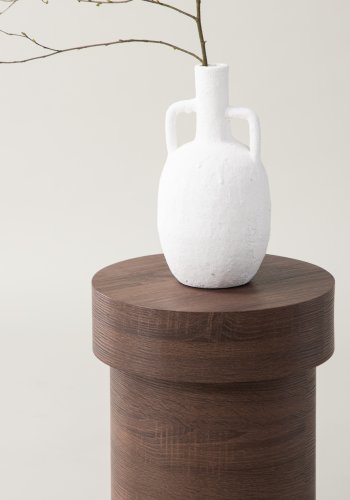 VIND COLLECTION Malung sidebord, rund - mrkebrun papir laminat (35)