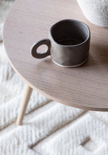 VIND COLLECTION Klädesholmen sidebord, rund - hvidkalket finér (48)