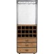 DUTCHBONE Vino vinskab, plads til 15 flasker, m. glasholdere og 3 skuffer - natur MDF