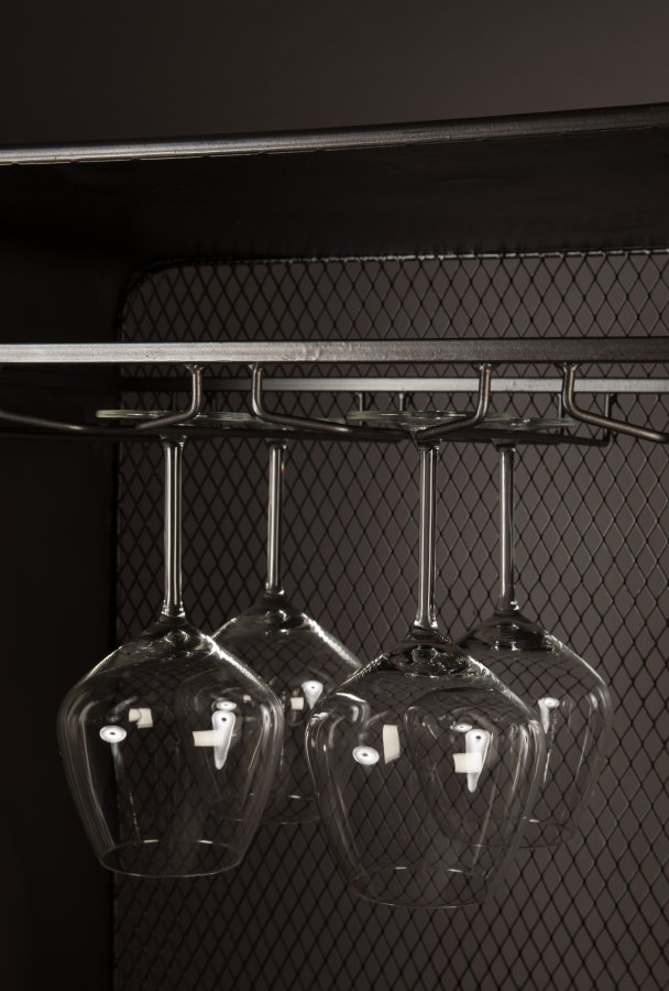 DUTCHBONE Vino vinskab, plads til 15 flasker, m. glasholdere og 3 skuffer - natur MDF