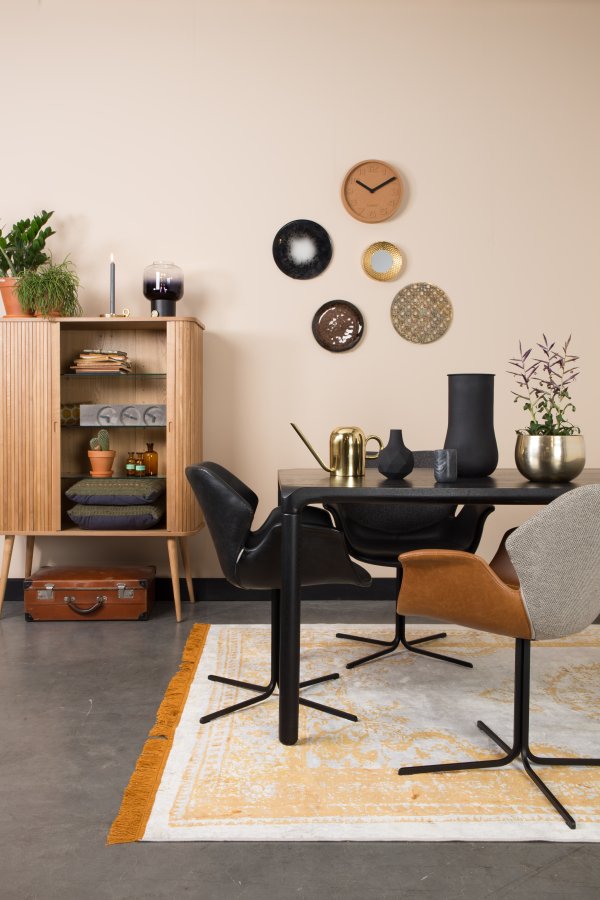 ZUIVER Barbier skab, m. 2 skydelger - brun askefinér