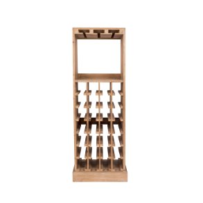 DUTCHBONE Claude vinskab, m. plads til glas og flasker - brun grantr