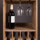 DUTCHBONE Claude vinskab, m. plads til glas og flasker - brun grantr