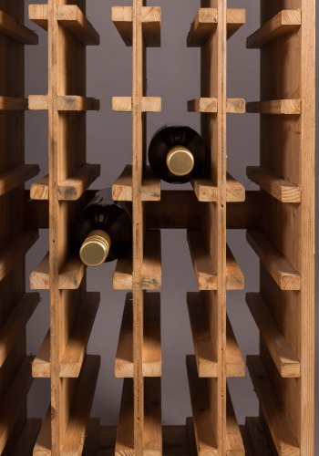 DUTCHBONE Claude vinskab, m. plads til glas og flasker - brun grantr