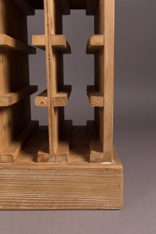 DUTCHBONE Claude vinskab, m. plads til glas og flasker - brun grantr