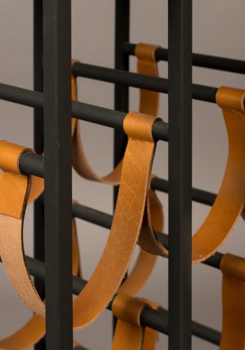 DUTCHBONE Mil vinskab, m. 2 hylder - smaragdgrn marmor og sort jern