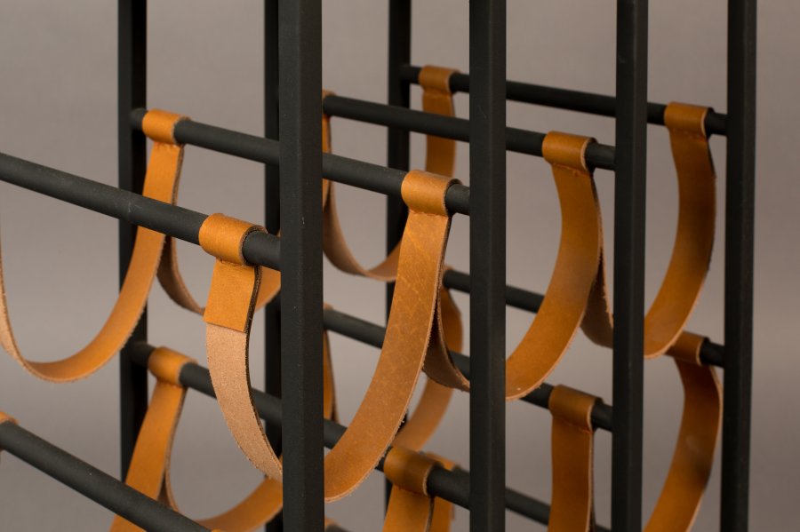 DUTCHBONE Mil vinskab, m. 2 hylder - smaragdgrn marmor og sort jern