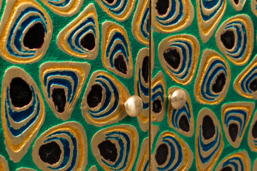 DUTCHBONE Meena sknk, m. 2 lger og 1 hylde - multifarvet og brun mangotr