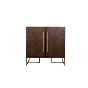 DUTCHBONE Klasse vinskab, m. 2 lger, 2 skuffer - brun sildeben MDF