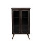 DUTCHBONE Denza vitrineskab, m. 2 glaslger og 2 hylder - sort strygejern