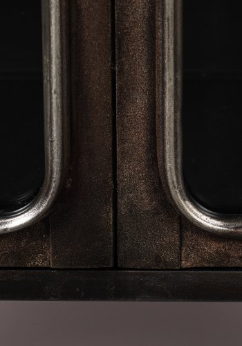 DUTCHBONE Denza vitrineskab, m. 2 glaslger og 2 hylder - sort strygejern