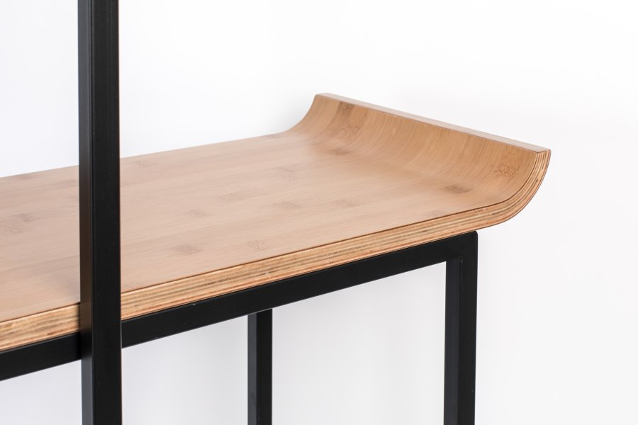 ZUIVER Flodka reol - krydsfinér og sort jern