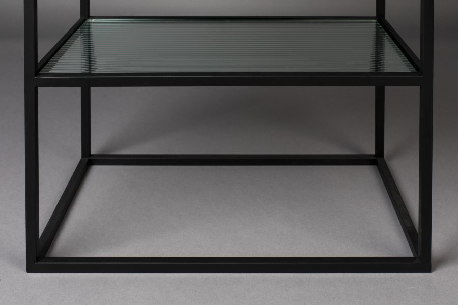 DUTCHBONE Boli skab S, m. 2 lger og hylder - glas og sort strygejern