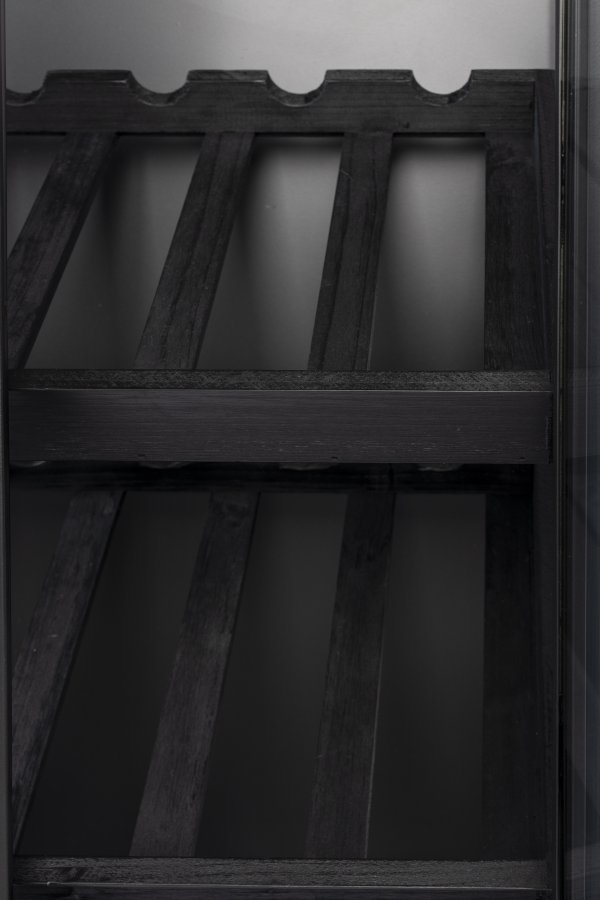 WHITE LABEL LIVING Rob vinskab, m. 2 lger - glas og sort jern