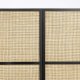 WHITE LABEL LIVING Guuji Hj skab, m. 2 lger og 2 hylder - rattan og sort jern