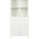 WHITE LABEL LIVING Miya Hj vitrineskab, m. 2 lger og hylder - glas og hvid jern