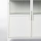 WHITE LABEL LIVING Miya Low vitrineskab, m. 3 lger og hylder - glas og hvid jern