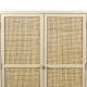 WHITE LABEL LIVING Amaya Lav skab, m. 2 lger og hylder - rattan og beige stl