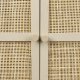 WHITE LABEL LIVING Amaya Lav skab, m. 2 lger og hylder - rattan og beige stl
