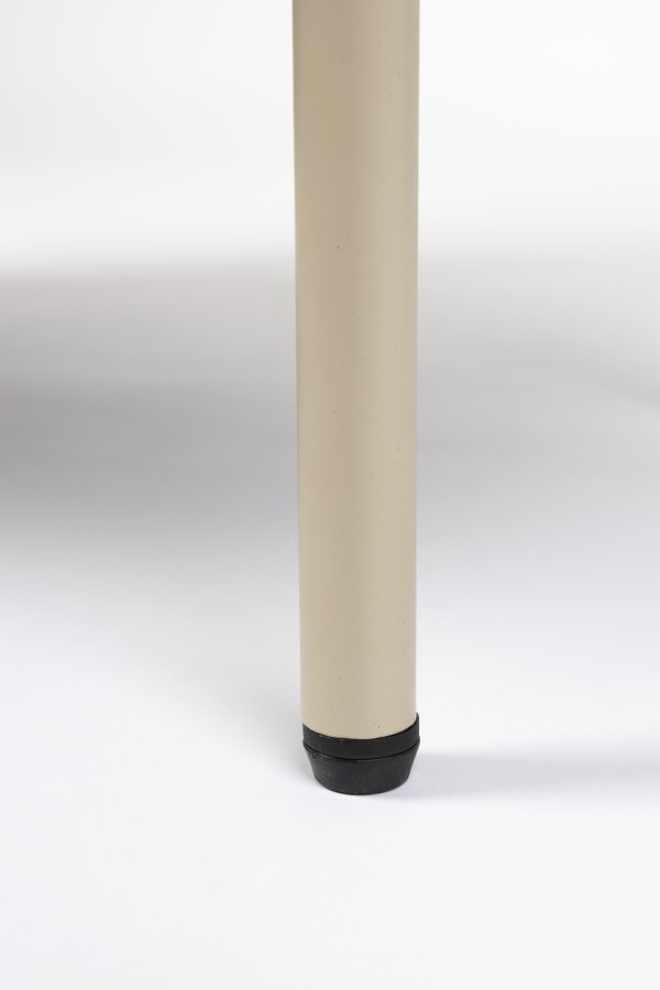 WHITE LABEL LIVING Amaya Low vinskab, m. 1 lge og hylder - rattan og beige stl