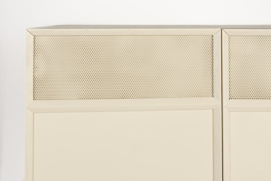 ZUIVER June skab, m. 2 lger - beige egefinér