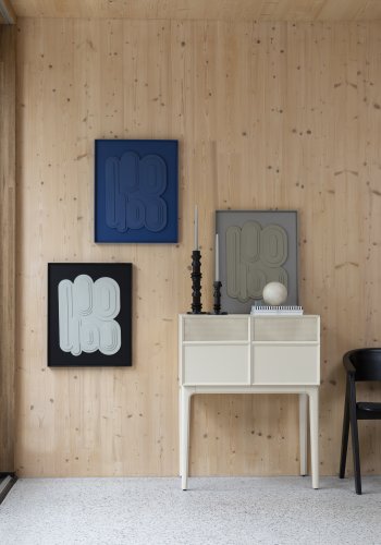 ZUIVER June skab, m. 2 lger - beige egefinér