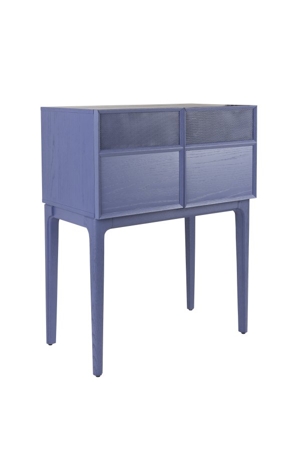 ZUIVER June skab, m. 2 lger - ocean lilla egefinér