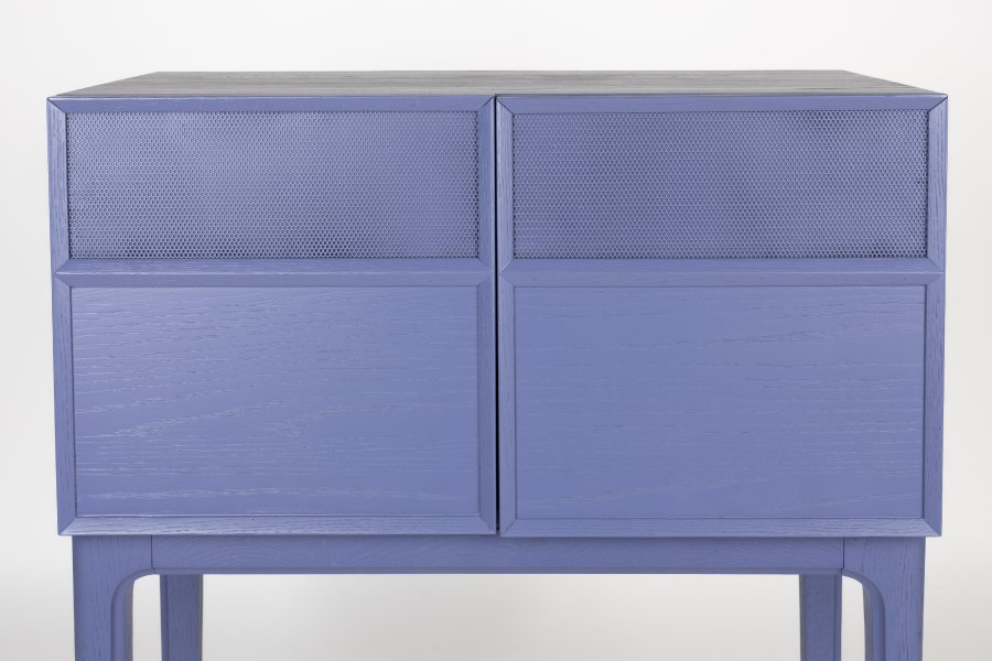 ZUIVER June skab, m. 2 lger - ocean lilla egefinér