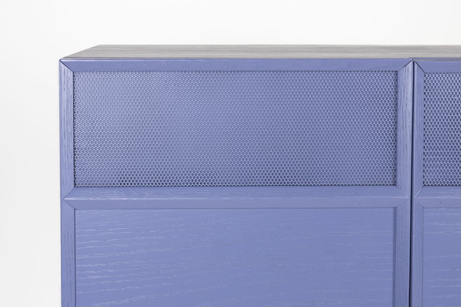 ZUIVER June skab, m. 2 lger - ocean lilla egefinér