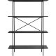 WHITE LABEL LIVING Marcio reol, m. 4 hylder - sort MDF og metal