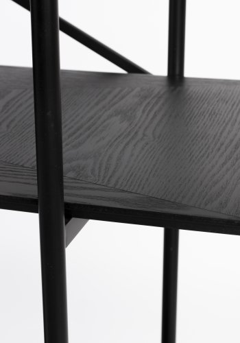 WHITE LABEL LIVING Marcio reol, m. 4 hylder - sort MDF og metal