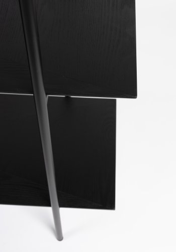 WHITE LABEL LIVING Marcio reol, m. 4 hylder - sort MDF og metal