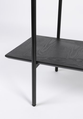 WHITE LABEL LIVING Marcio reol, m. 4 hylder - sort MDF og metal