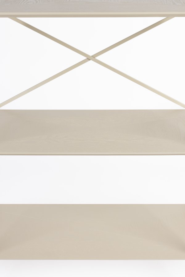 WHITE LABEL LIVING Marcio reol, m. 4 hylder - beige MDF og metal