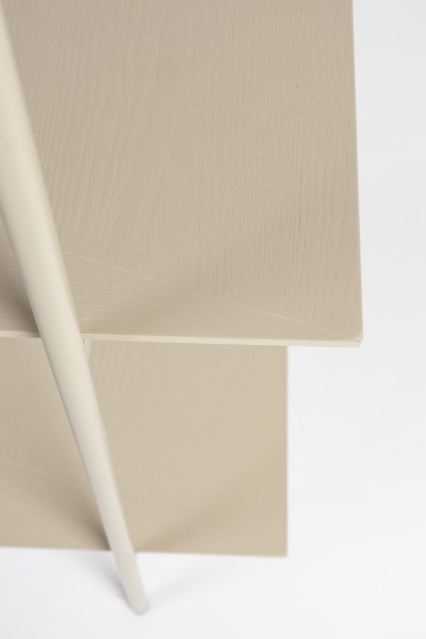 WHITE LABEL LIVING Marcio reol, m. 4 hylder - beige MDF og metal