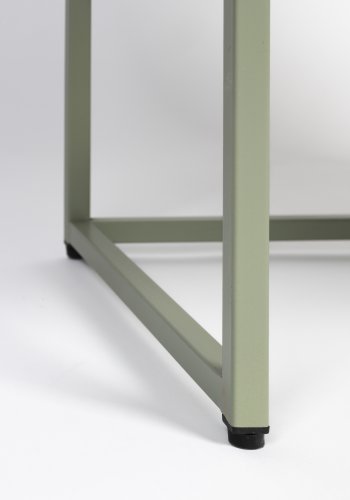 WHITE LABEL LIVING Herbe Large skab, m. 2 lger og hylder - lysegrn MDF/metal