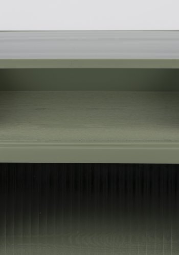 WHITE LABEL LIVING Herbe Lille skab, m. 1 lge og hylder - lysegrn MDF/metal