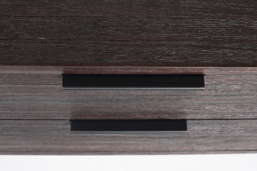 WHITE LABEL LIVING Webster skab S, m. 4 skuffer - brun genbrugsteak og jern