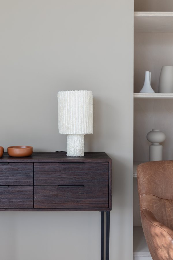 WHITE LABEL LIVING Webster skab S, m. 4 skuffer - brun genbrugsteak og jern